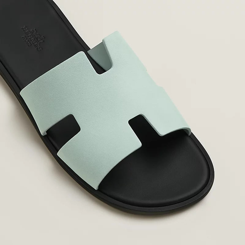 Sandalen Izmir Herren aus Veloursziegenleder Gletschergrau