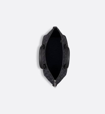 Weekender 25 Black Oblique Jacquard and grained calfskin