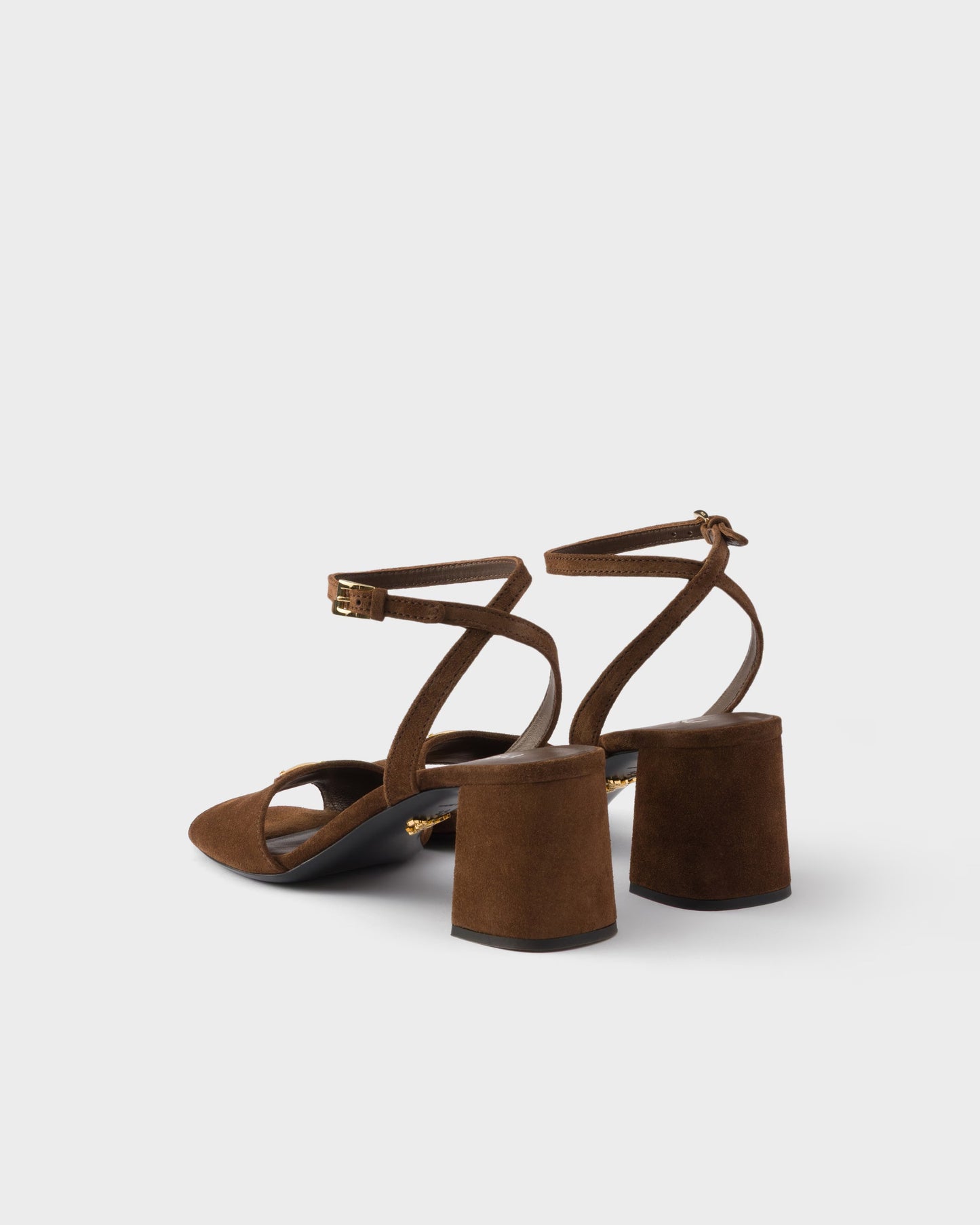 Sandalen aus Wildleder Kakao