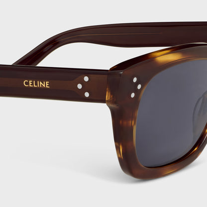 Black Frame 41 Sonnenbrille aus Acetat in gestreiftem Havanna