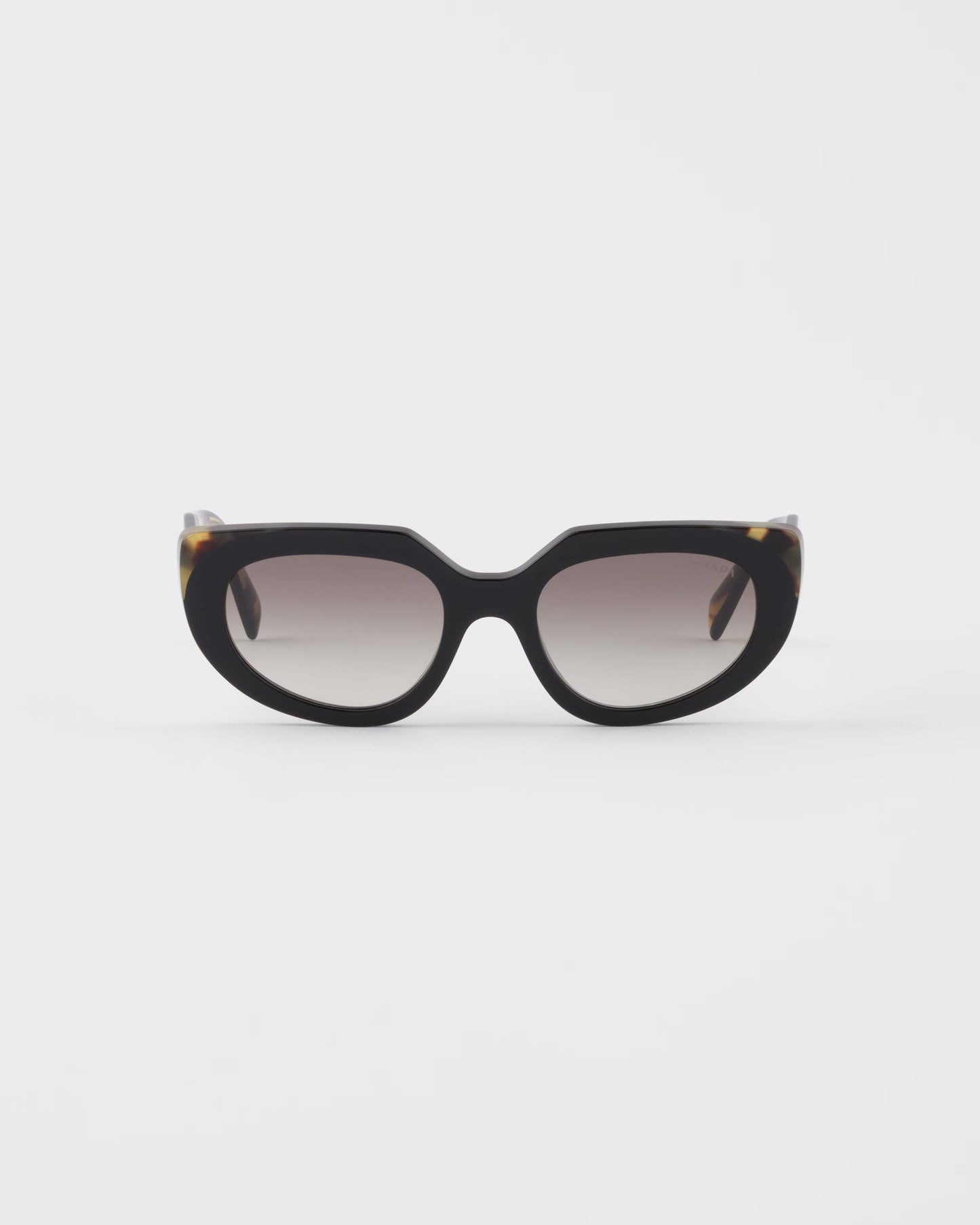 Ovale Sonnenbrille mit Logo und anthrazitfarbenen Gläsern