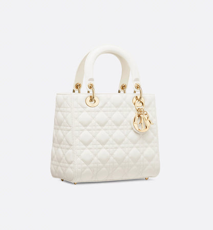 Medium Lady Dior Bag White