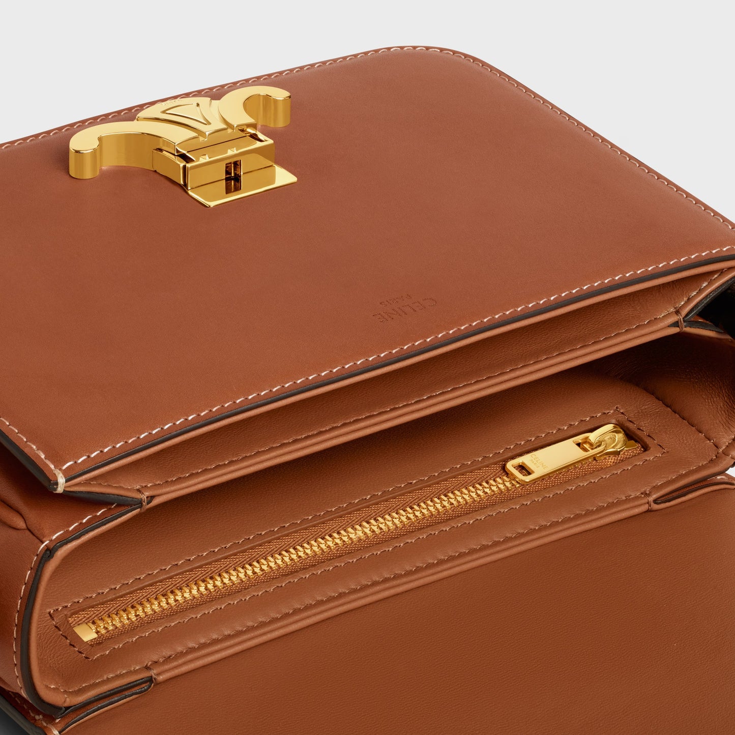 Teen Triomphe Tasche aus naturbelassenem Kalbsleder in Cognac