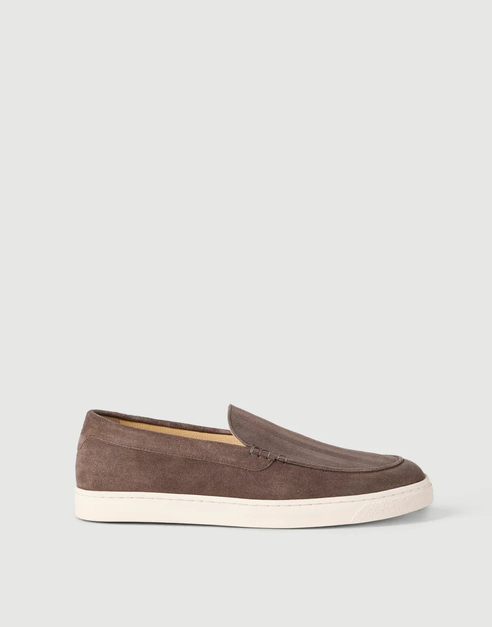 Loafer aus Wildleder mit Chevron-Effekt Braun
