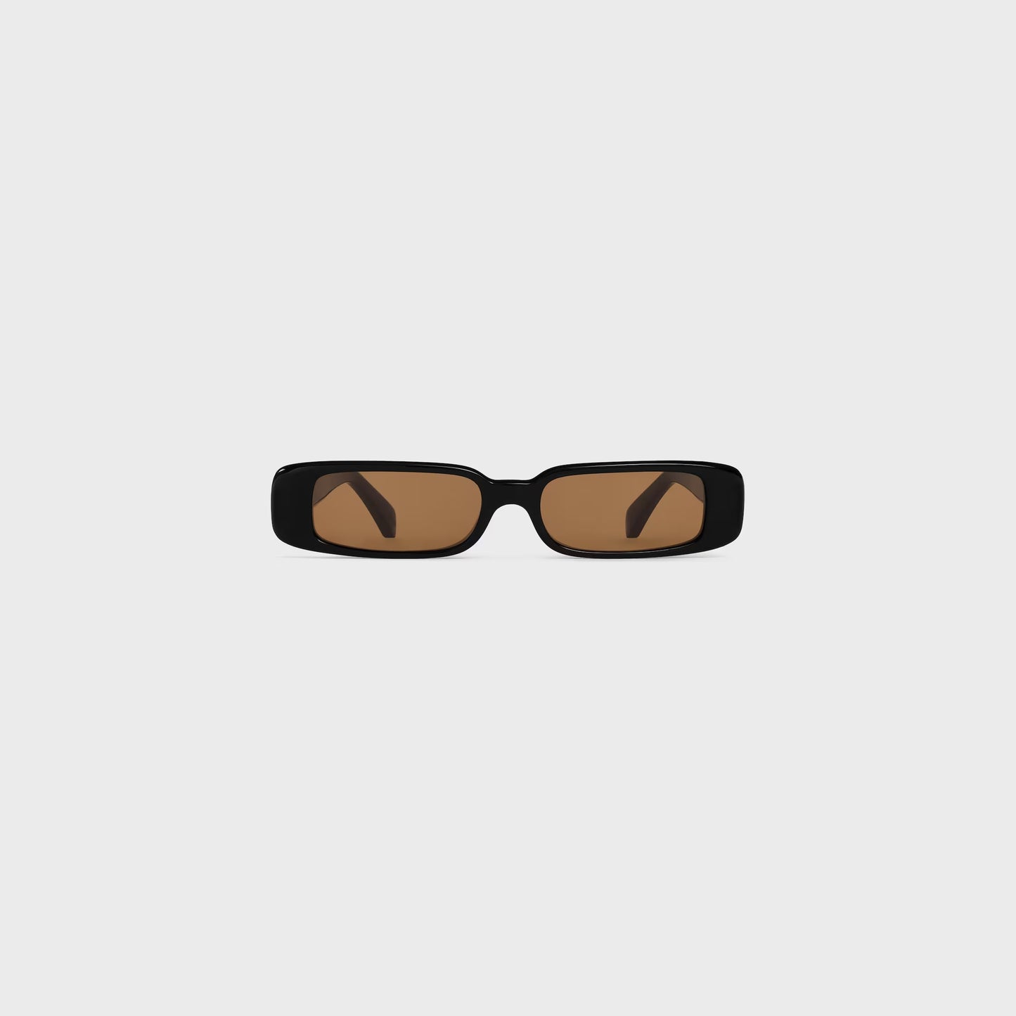 Rechteckige S343 Sonnenbrille aus schwarzem Acetat für Damen