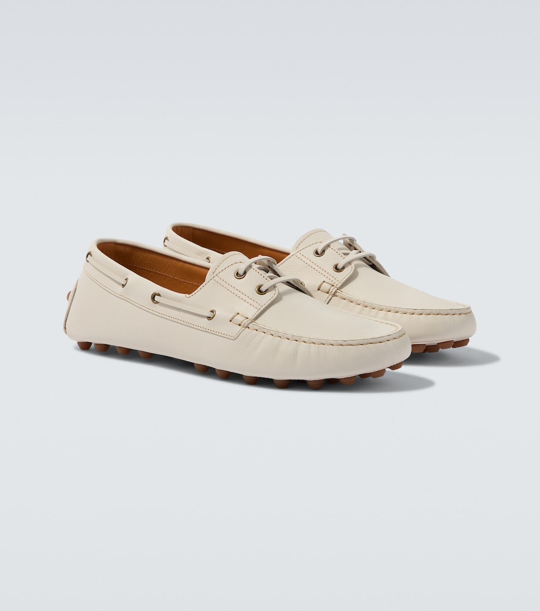 Loafer aus Leder Weiß