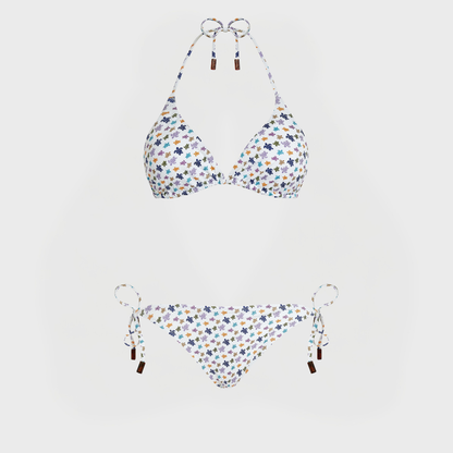 Damen-Triangel-Bikini-Set Micro Ronde des Tortues Weiß