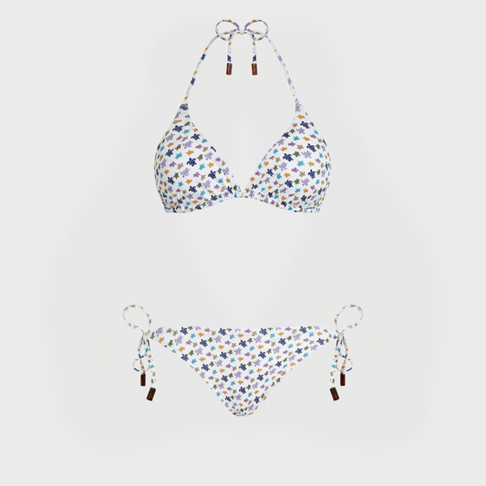 Damen-Triangel-Bikini-Set Micro Ronde des Tortues Weiß