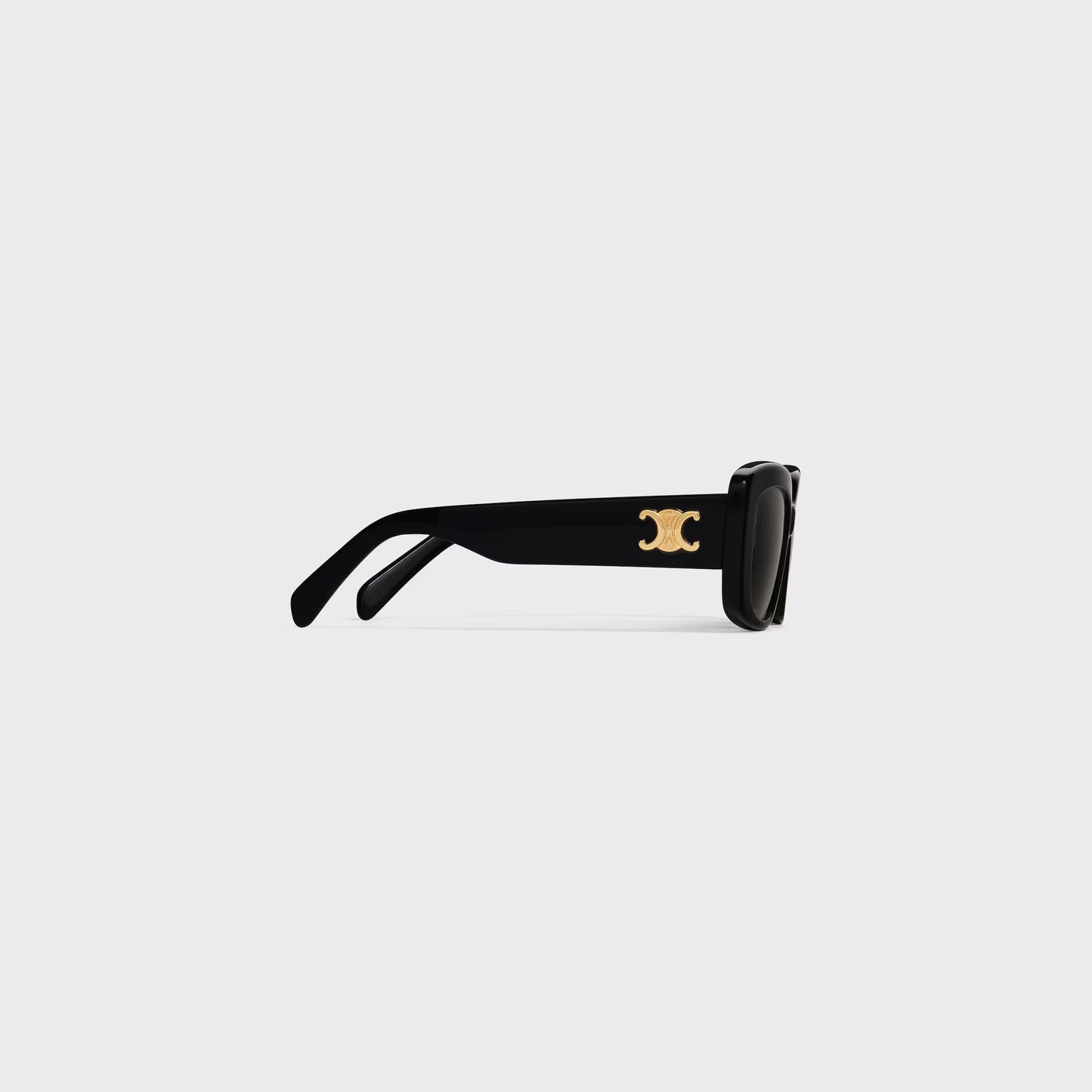 Triomphe 04 Sonnenbrille aus schwarzem Acetat für Damen
