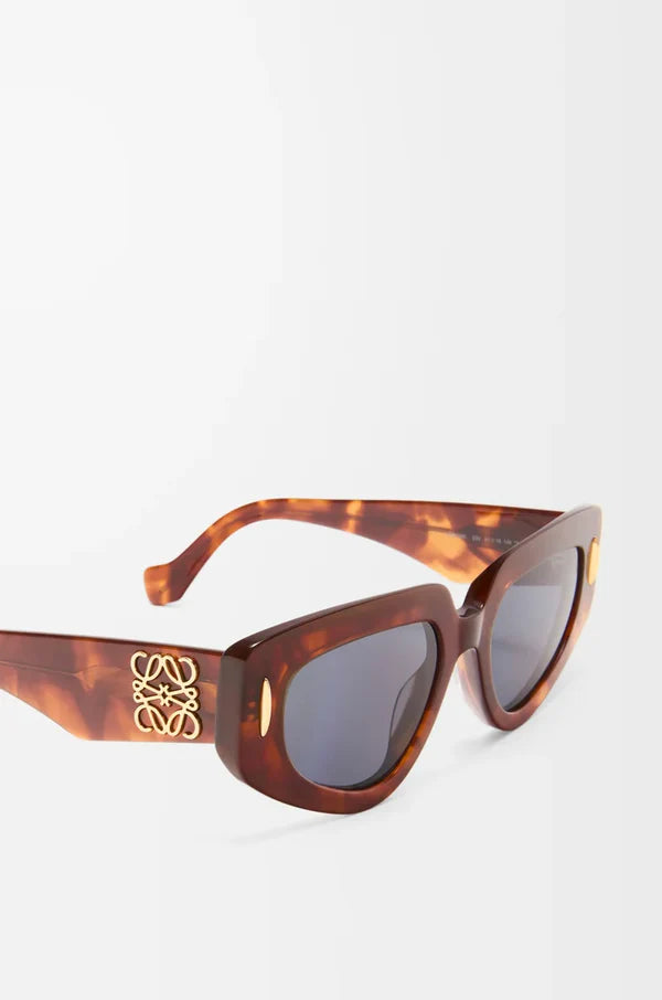 Butterfly Screen Sonnenbrille Klein Geflammtes Havana