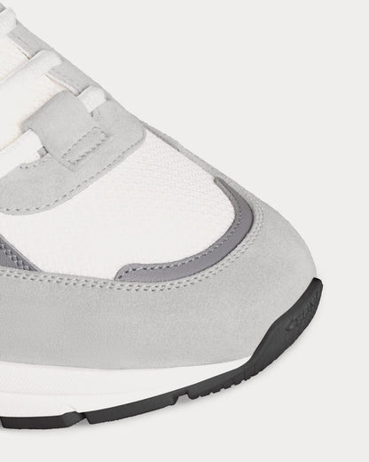 CR-03 Runner Low-Top-Sneakers aus Mesh, Veloursleder und Kalbsleder in Grau