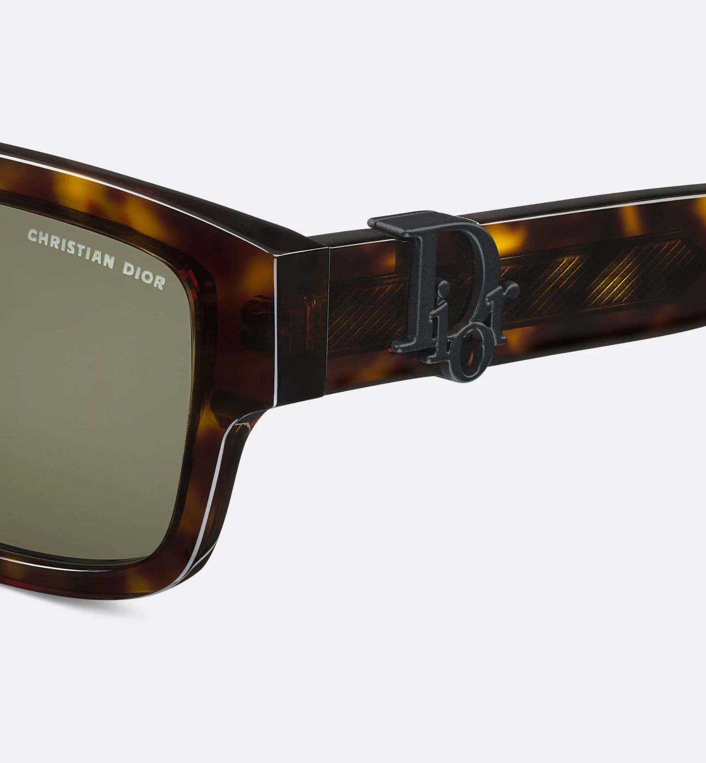 Rechteckige Sonnenbrille Oblique S3I Braun Schildpattoptik Herren