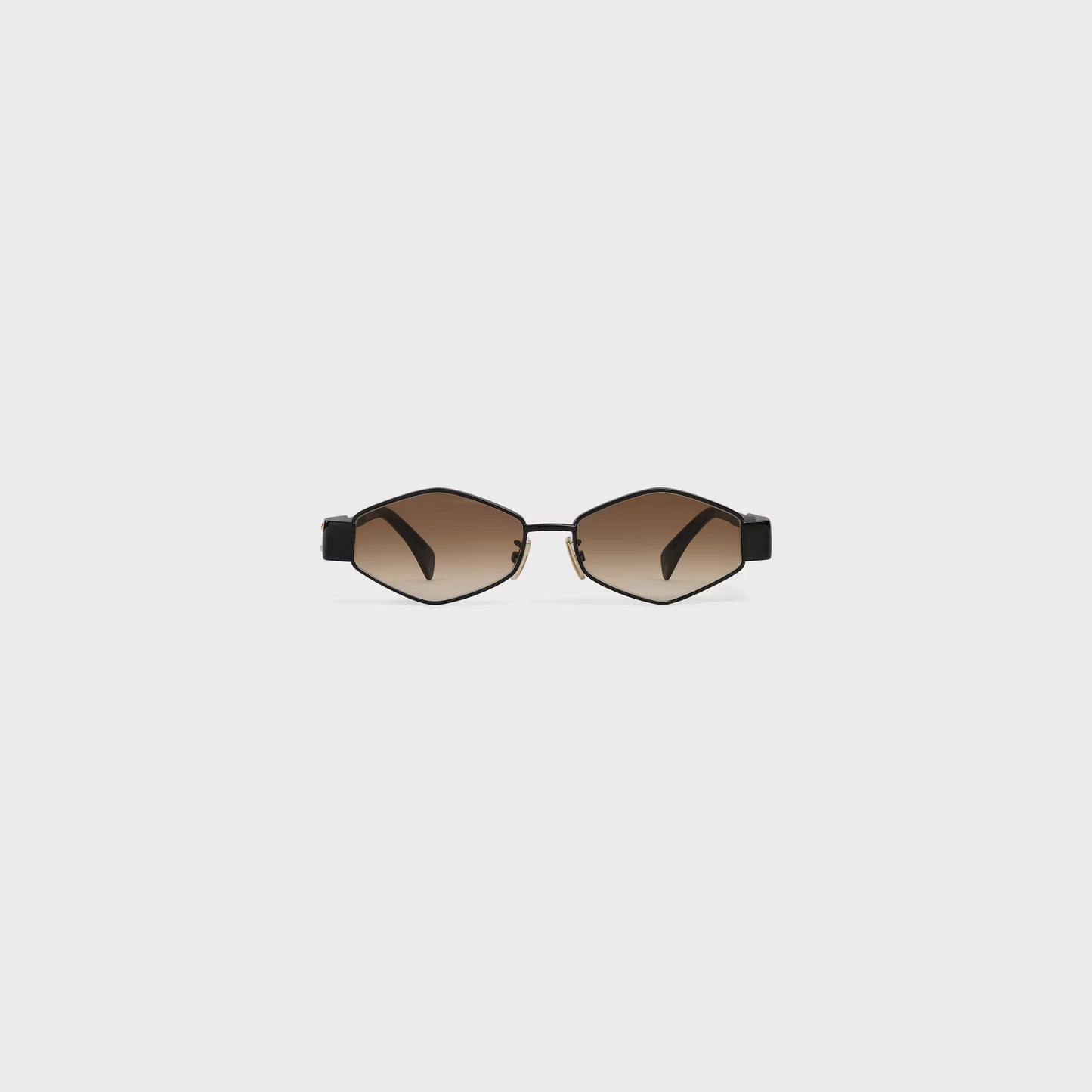 Triomphe Metal 02 Sonnenbrille aus Metall in Schwarz / Braun Verlauf für Damen