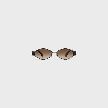Triomphe Metal 02 Sonnenbrille aus Metall in Schwarz / Braun Verlauf für Damen