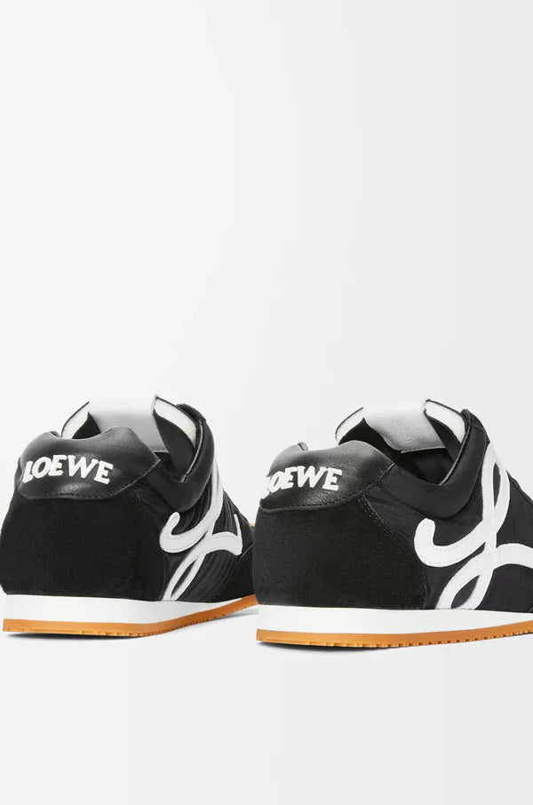 Ballet Runner 2.0 sneakers in nylon and leather, black