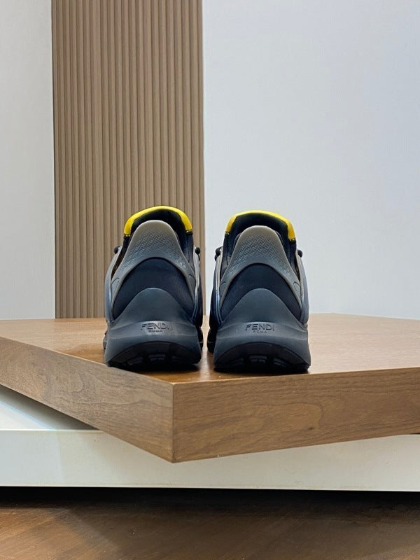 Tag Laufschuhe aus technischem Mesh Schwarz/Gelb