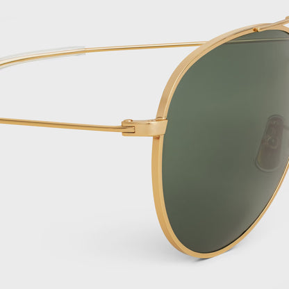 Metal Frame 01 Sonnenbrille mit Mineralglasgläsern in Gold / Grün