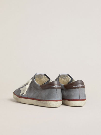 LTD in azure nubuck with white leather star and brown leather at the heel