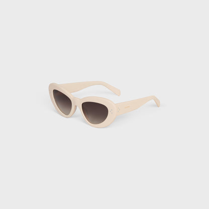 Schmetterlings-S320 Sonnenbrille aus Acetat in Elfenbein für Damen