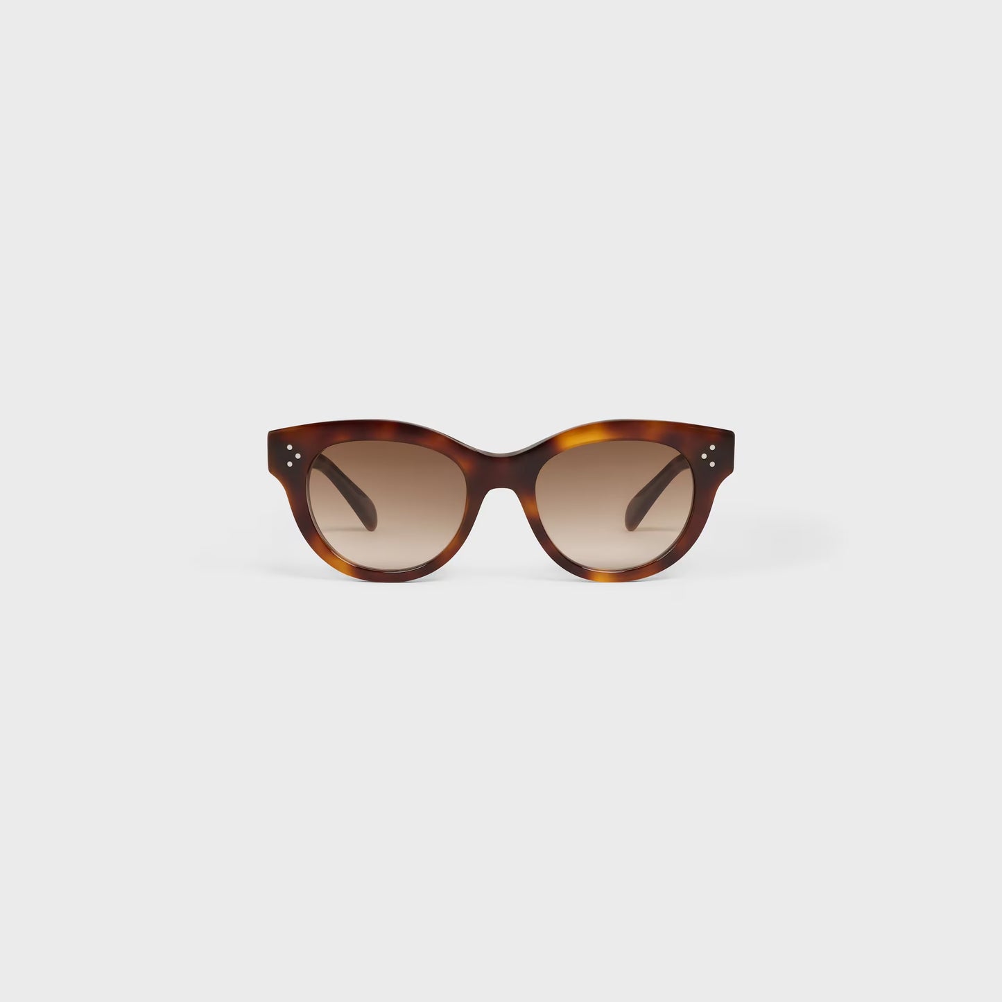 Runde S332 Sonnenbrille aus Acetat in klassischem Havanna für Damen