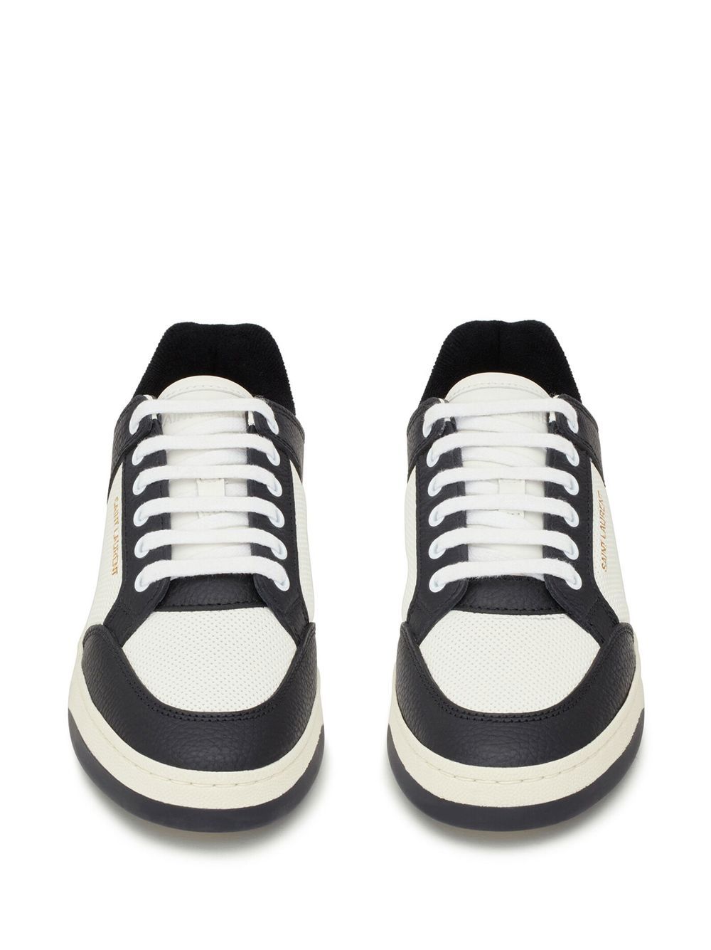 SL/61 Low-Top-Sneakers aus Kalbsleder in Schwarz/Weiß