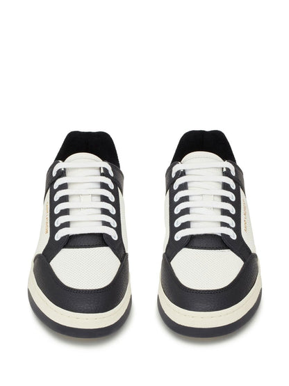 SL/61 Low-Top-Sneakers aus Kalbsleder in Schwarz/Weiß