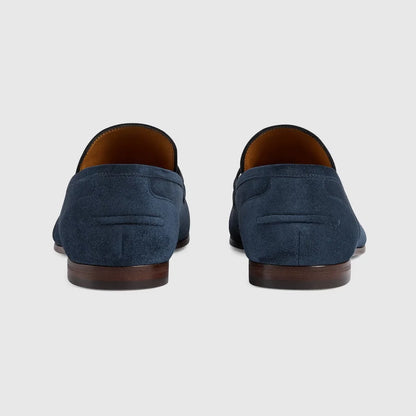 Men's GG Jordaan moccasin in blue suede