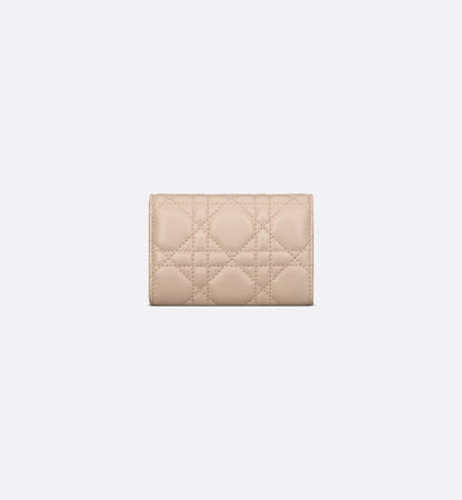 Glycine wallet lamb leather cannage powder beige