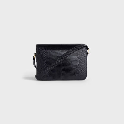 Teen Triomphe Tasche aus Eidechsenleder in Schwarz