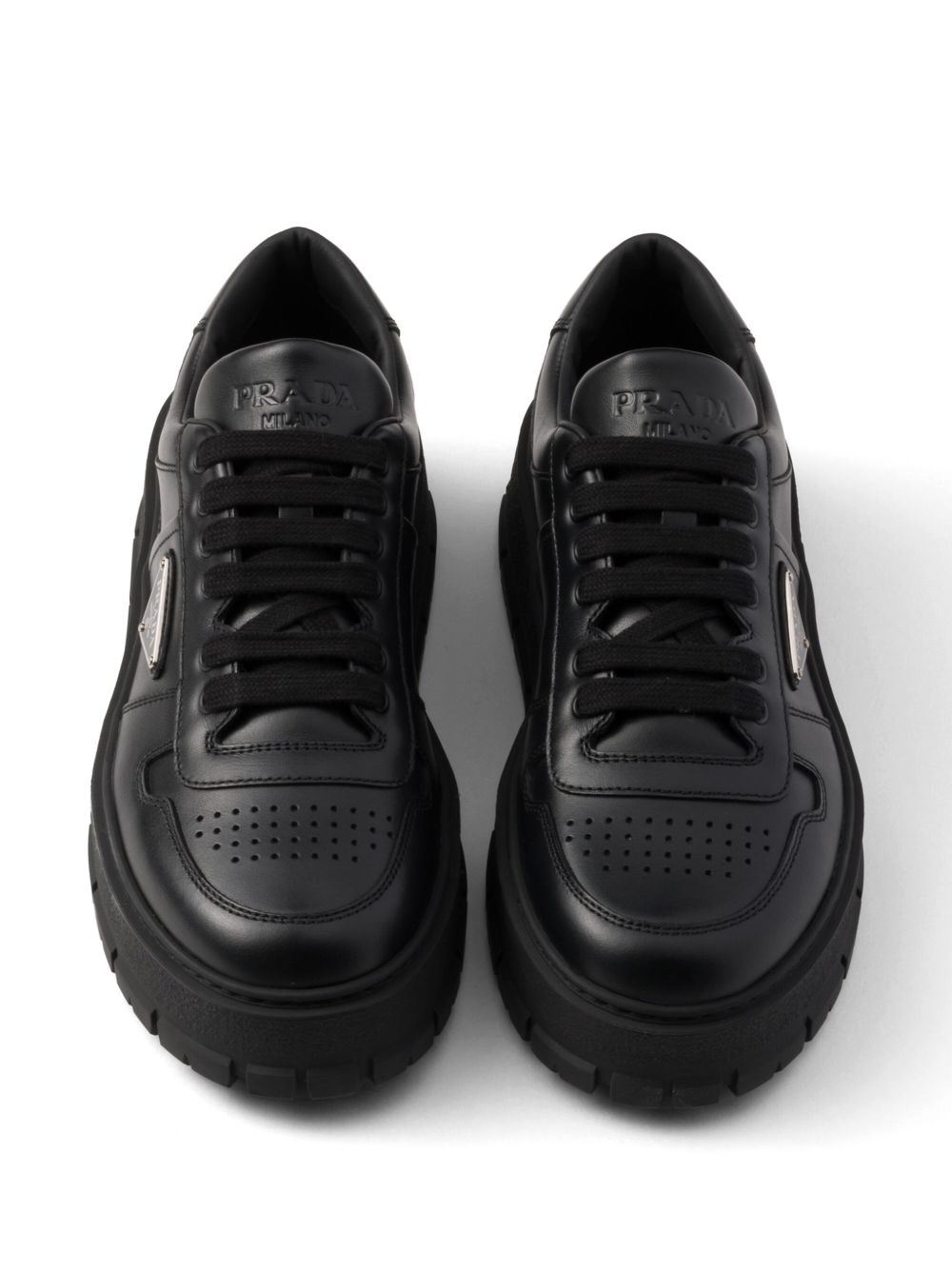 Black leather shoes