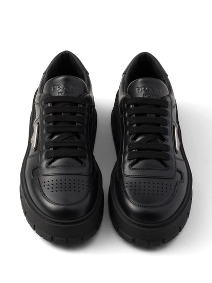 Black leather shoes