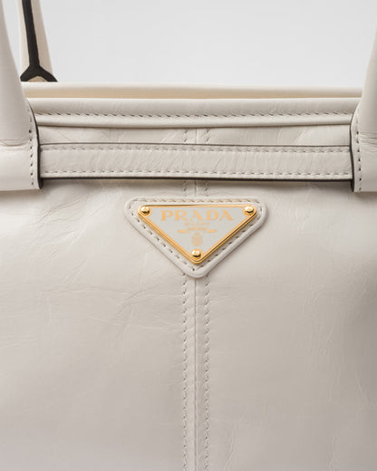 Bonnie Mittelgroße Handtasche aus Leder Weiß
