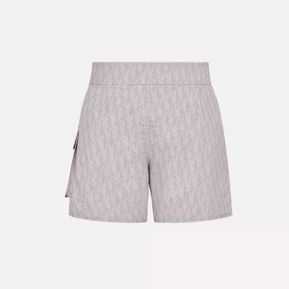 Badehose aus technischem Oblique-Gewebe Perlfarbe