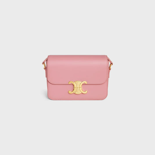 Teen Triomphe Tasche aus glänzendem Kalbsleder in Rosa