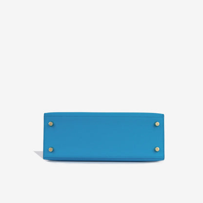 Kelly 25 Sellier Bleu Frida Epsom
