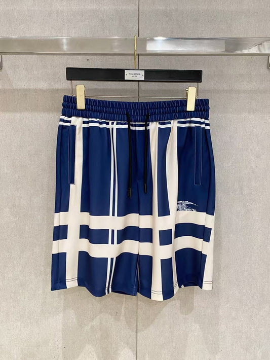 Gestreifte Badehose Blau und Weiß