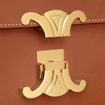 Teen Triomphe Tasche aus naturbelassenem Kalbsleder in Cognac