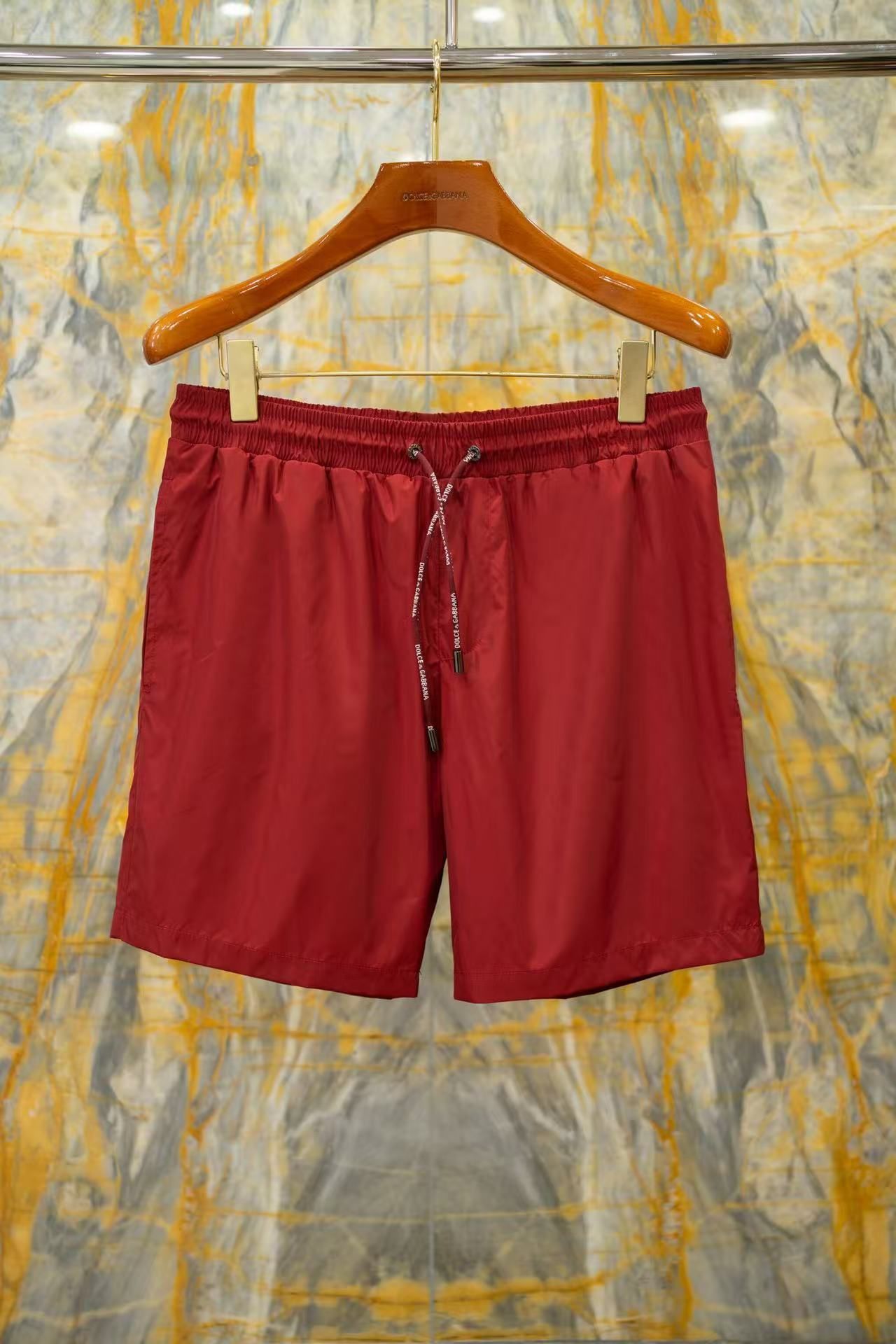 Einfarbige Badehose Rot