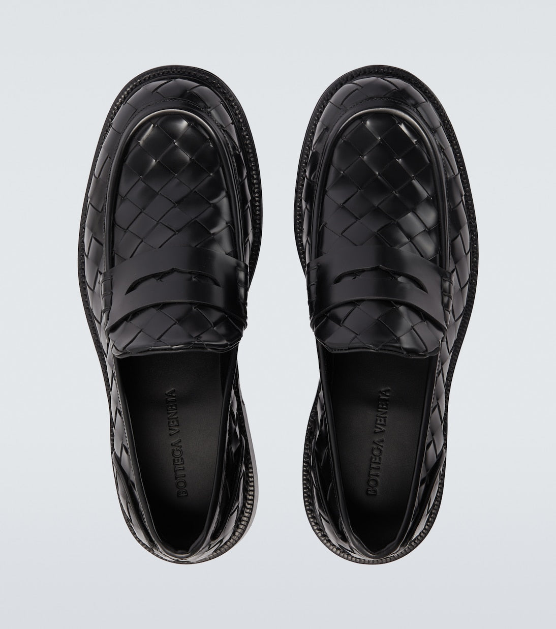 James Loafer aus geflochtenem Leder Schwarz