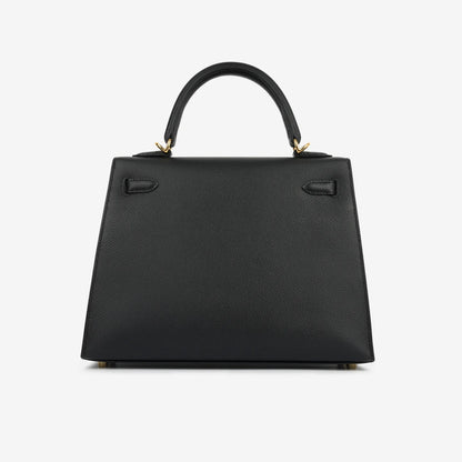 Kelly 25 Noir Epsom