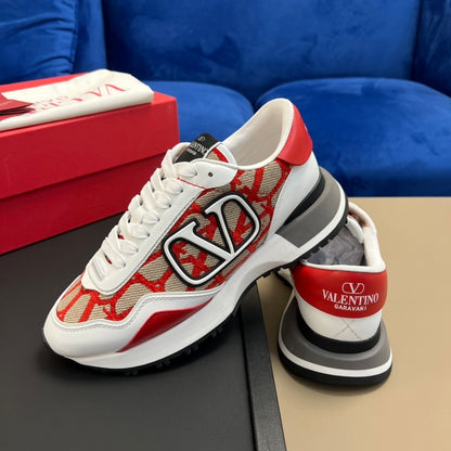 Lacerunner Sneakers mit Wildlederbesatz Rot