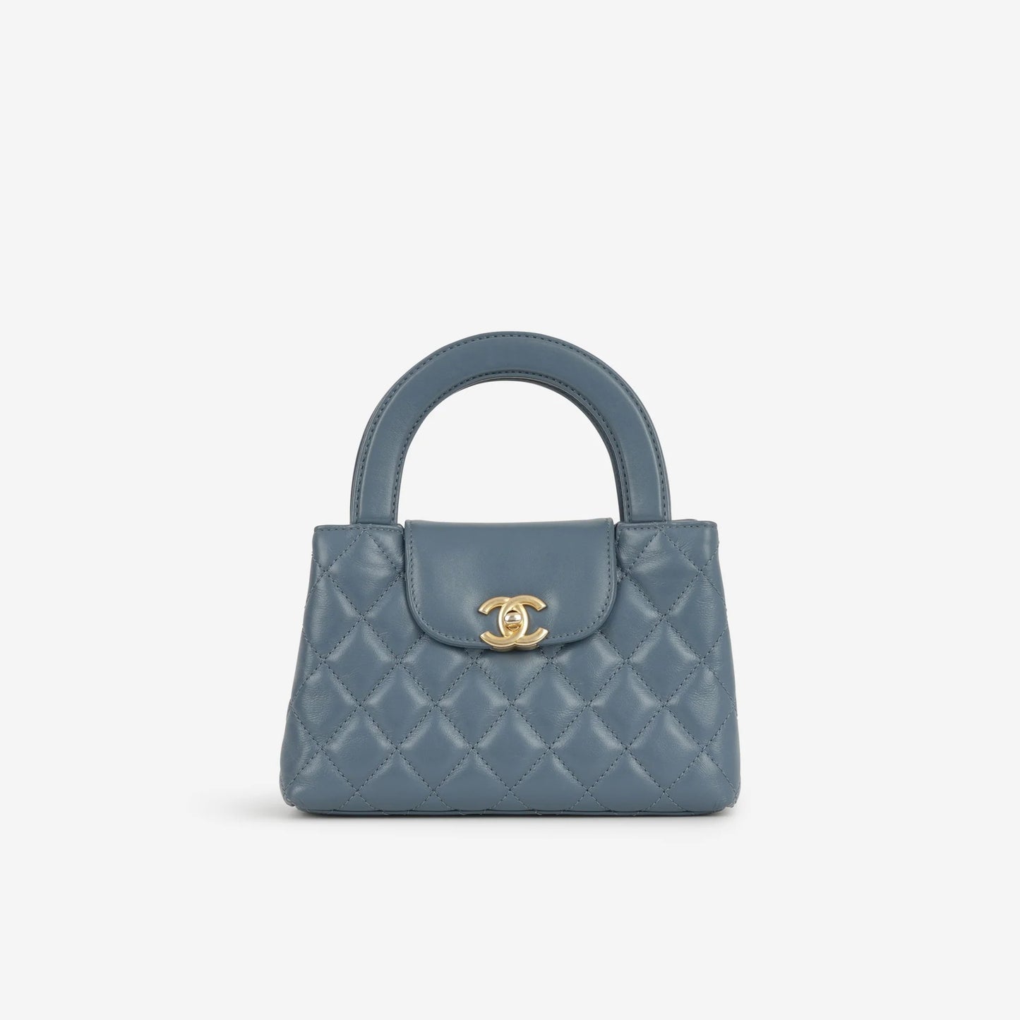 Small Kelly Re-Edition aus blauem Lammleder