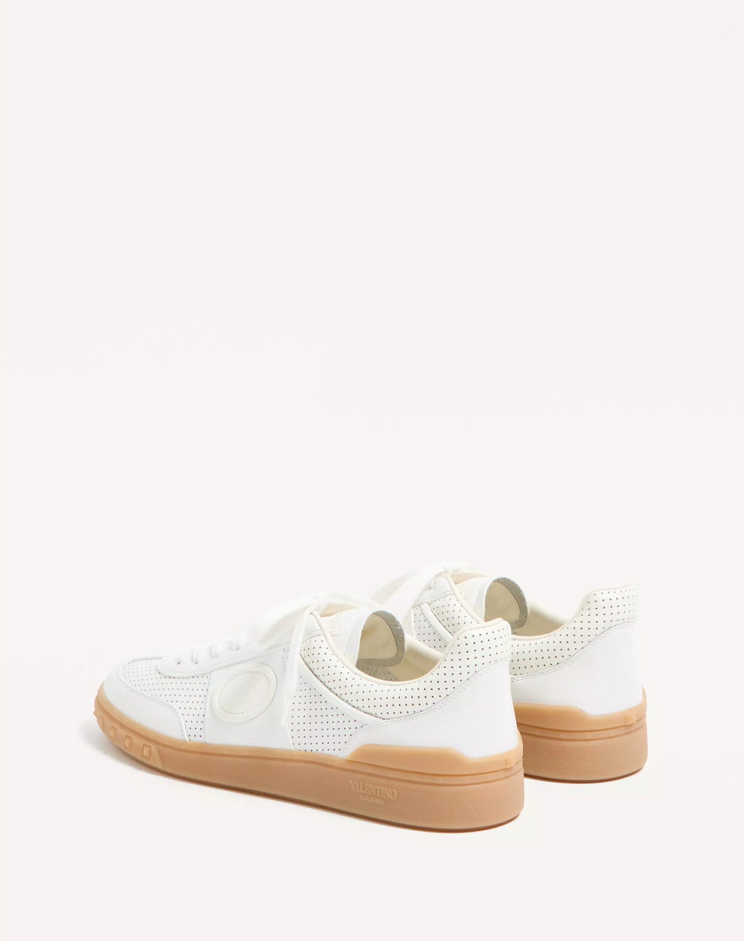 Low-Top Sneaker Upvillage aus perforiertem Nappa Weiß