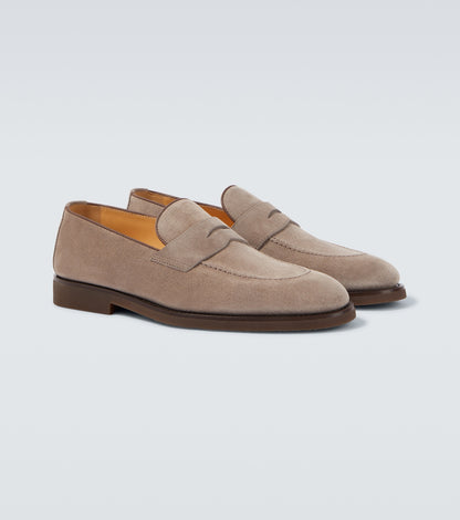 Penny-Loafer aus Suede Grau