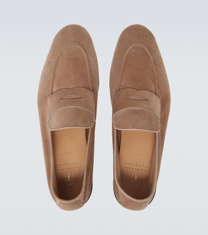 Penny Loafer aus Suede Beige