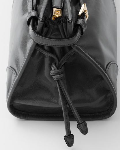 Bonnie Mittelgroße Handtasche aus Leder Schwarz