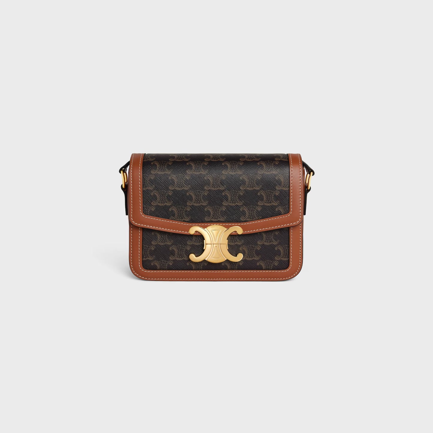 Teen Triomphe Tasche aus Triomphe-Canvas und Kalbsleder in Tan