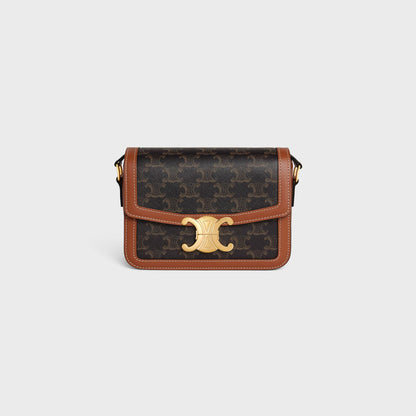 Teen Triomphe Tasche aus Triomphe-Canvas und Kalbsleder in Tan