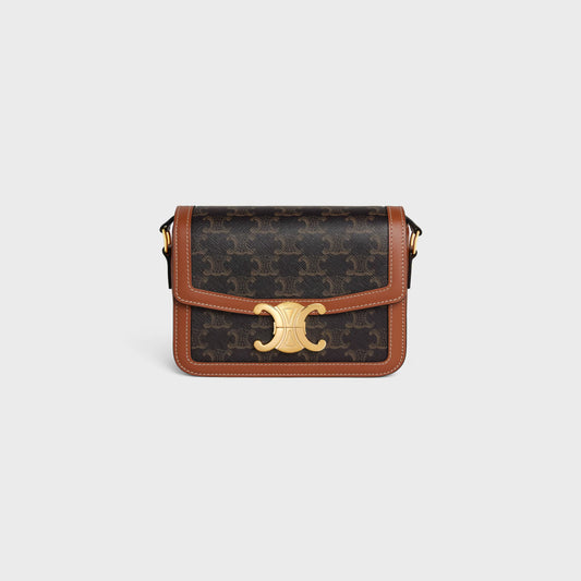 Teen Triomphe Tasche aus Triomphe-Canvas und Kalbsleder in Tan
