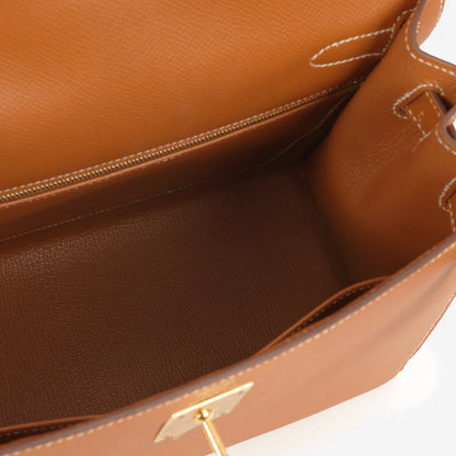 Kelly 28 Gold mit goldenen Accessoires Epsom
